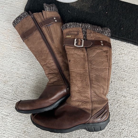 MERRELL Martina waterproof espresso performance leather boots - Picture 3 of 7